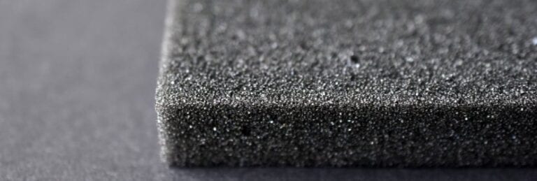 a sheet of foam with open cells